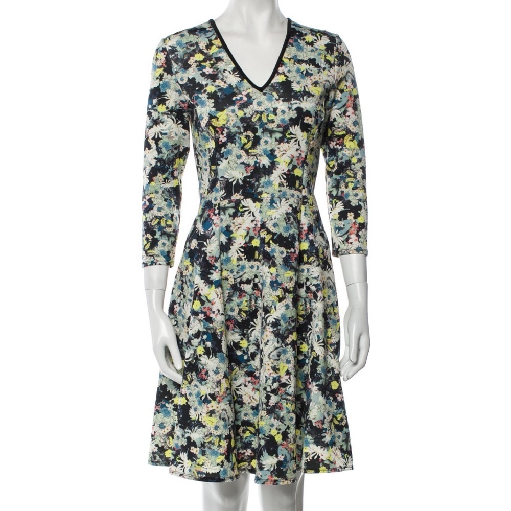 Erdem dress floral 3/4 length sleeves women’s size 6 all over print Portugal